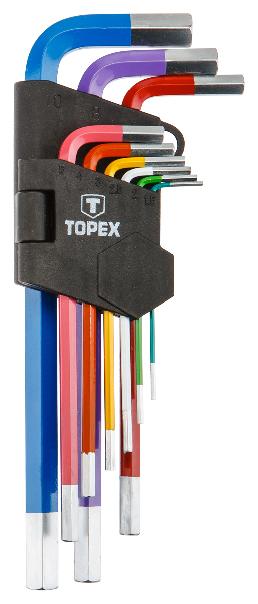 Topex Zestaw kluczy imbusowych hex typ L 1,5-10mm 9szt. (35D966) 35D966 (5902062005960)