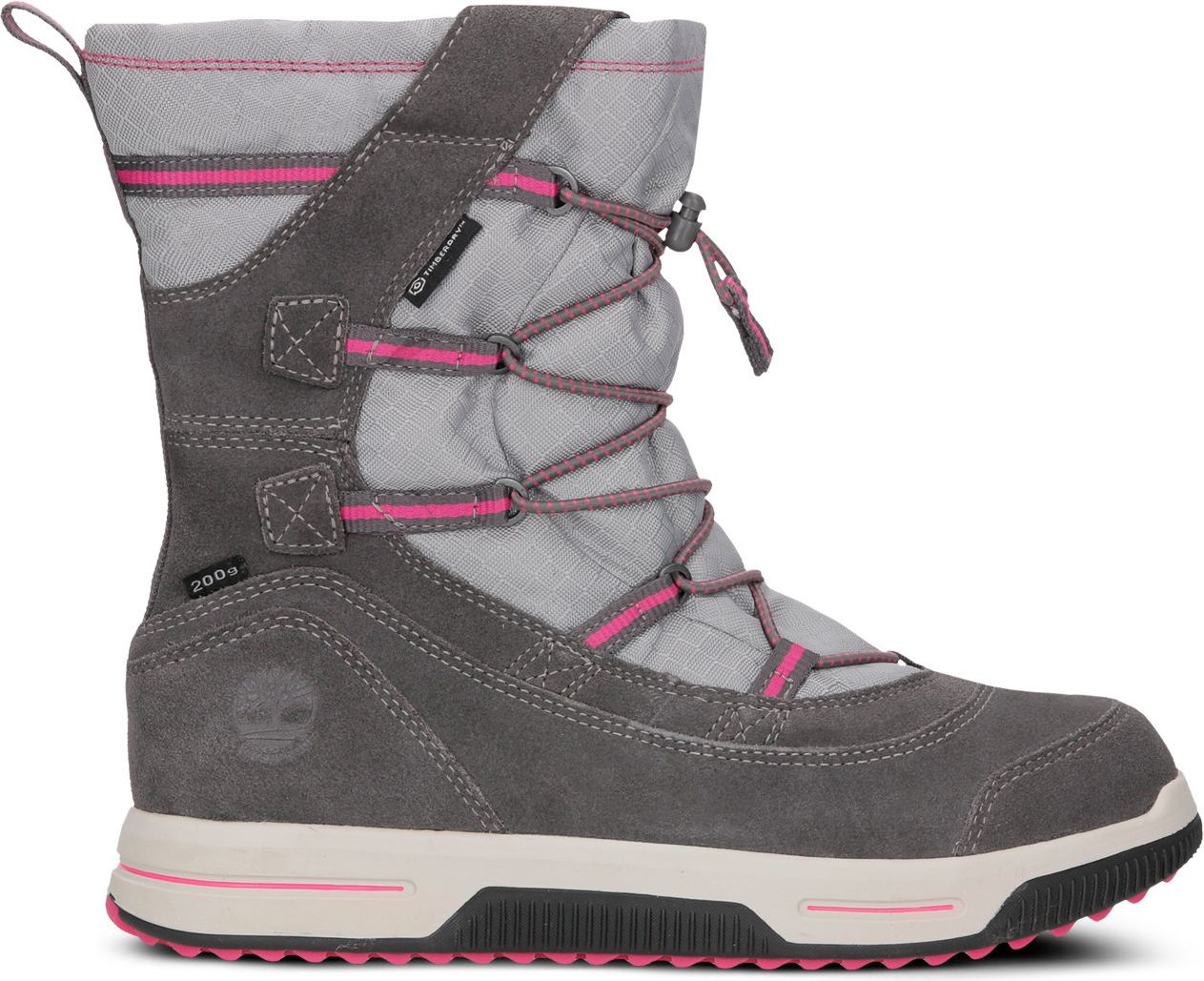 Timberland Snow Stomper Pull On WP Jr Kids Boots, gray 37 (A1UJ7)
