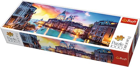 Trefl Puzzle 1000 elementow panorama Canal Grande Wenecja (29037) 29037 TREFL (5900511290370) puzle, puzzle