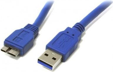 Techly USB3.0 Kabel Stecker Typ A-Stecker Micro B, 3m blau USB kabelis