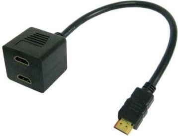 Techly HDMI Videokabel Splitter Stecker auf 2x HDMI Buchse kabelis, vads
