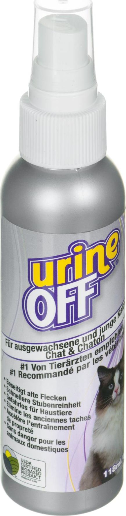 URINE OFF Spray for removing urine stains urineOFF Urine OFF Cats and Kittens (118 ml) aksesuārs suņiem