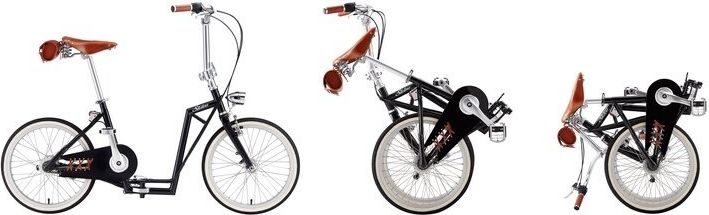 The-sliders Metro Black gustowny i komfortowy, skladany rower, hulajnoga 2w1 Sliders Metro Black (0590987661115) Pilsētas velosipēds