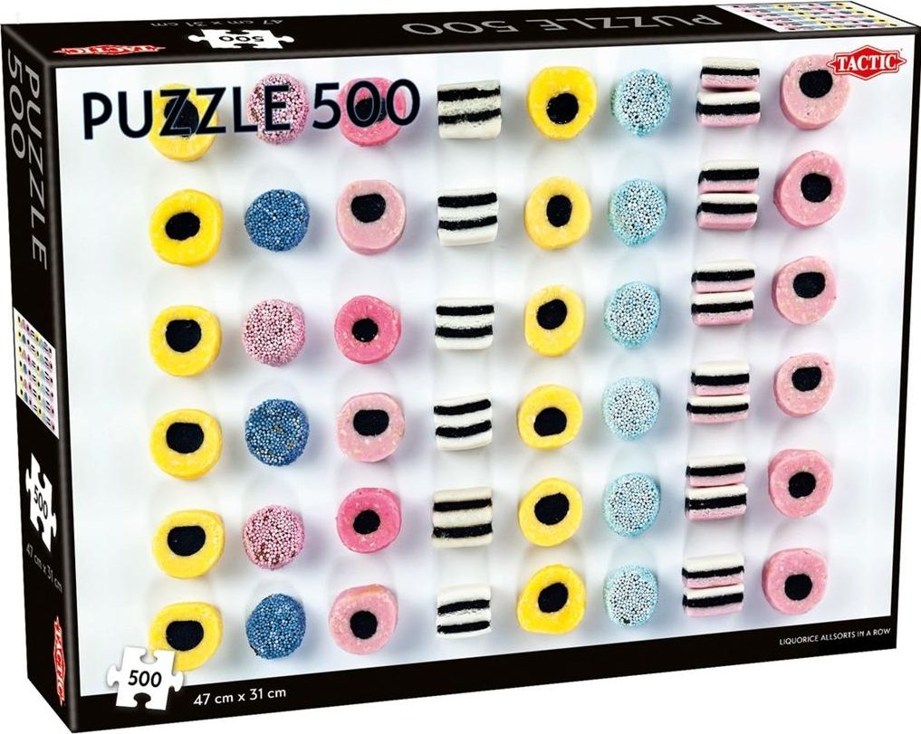 Tactic Puzzle 500 Liquorice allsorts in a row 346656 (6416739562346) puzle, puzzle