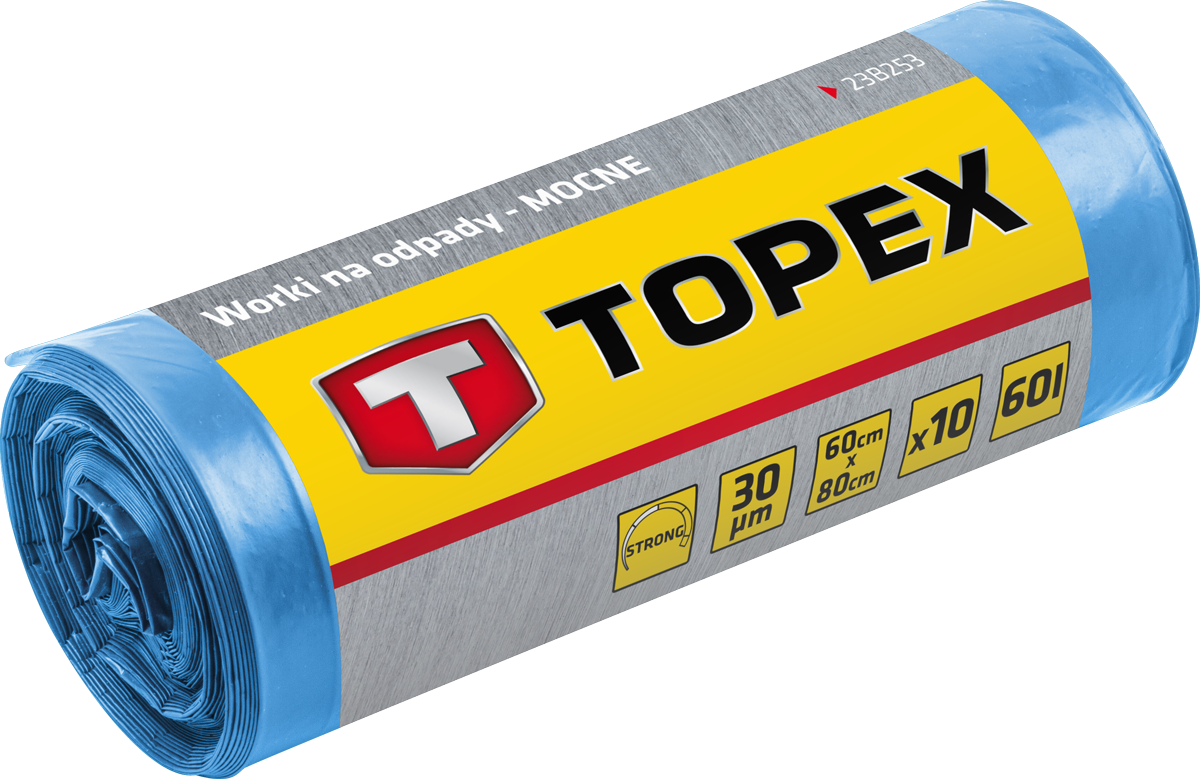 Topex Worki na odpady 120L niebieskie 10szt. (23B258) 23B258 (5902062009012) atkritumu tvertne