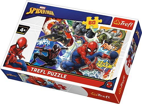 Trefl Puzzle 60el. Waleczny Spider-Man (17311) 17311 TR (5900511173116) puzle, puzzle