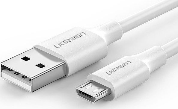 Ugreen USB-A - microUSB Cable 1.5 m White (60142) USB kabelis