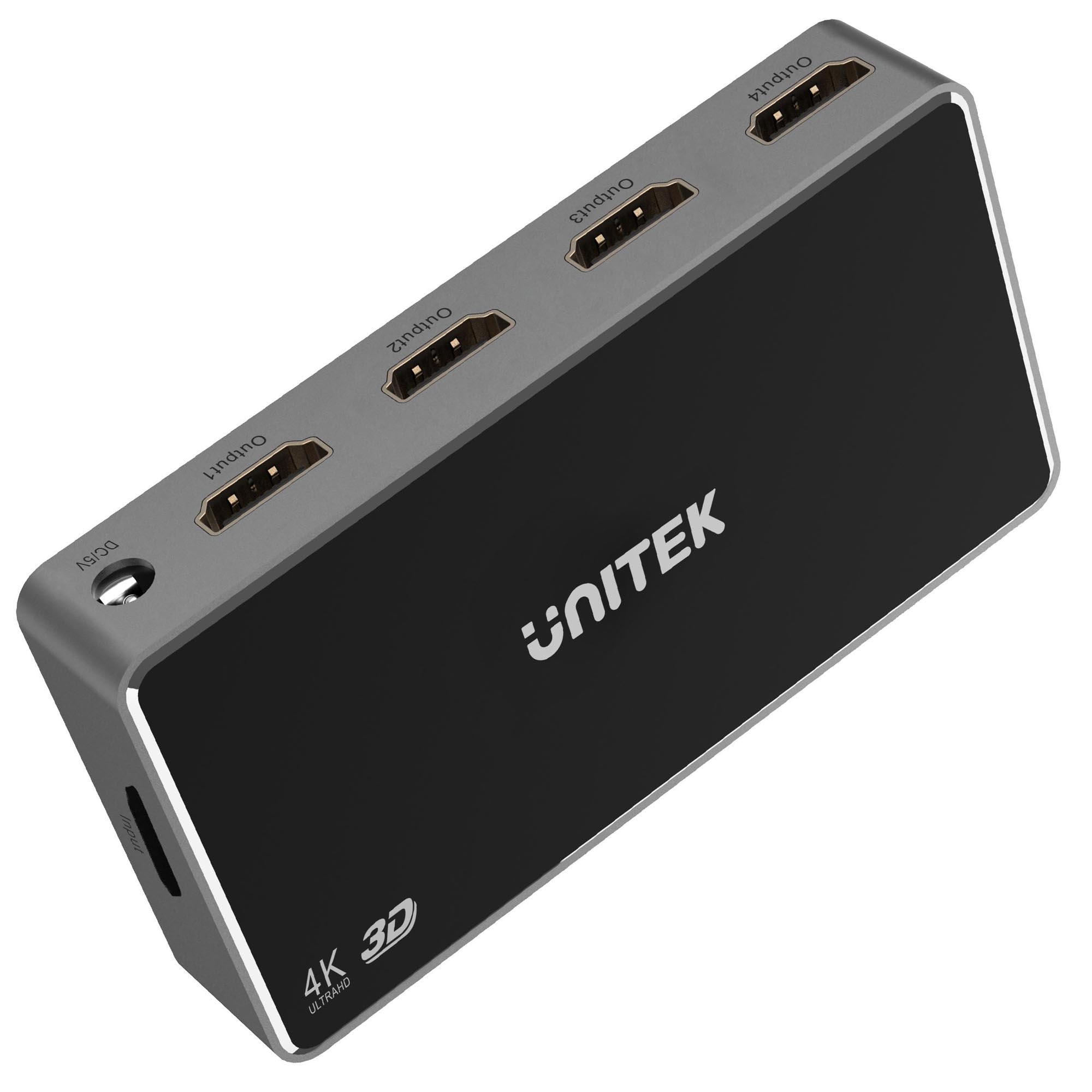 HDMI SPLITTER 1 IN - 4 OUT; V1109A adapteris