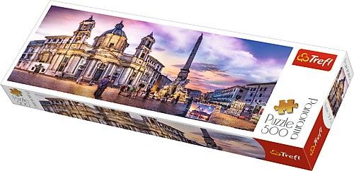 Trefl Puzzle, 500 elementow. Panorama - Piazza Navona, Rzym (GXP-645437) GXP-645437 (5900511295016) puzle, puzzle