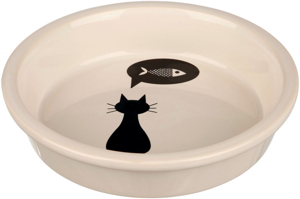 Trixie Ceramic bowl, cat, 0.25 l / o 13 cm, white piederumi kaķiem
