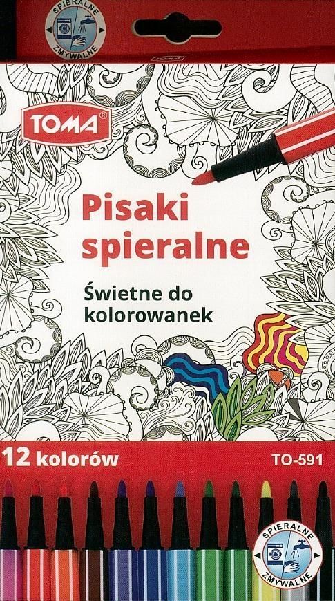 Toma Pisaki zmywalne 12 kolorow (201345) 201345 (5901133591050)