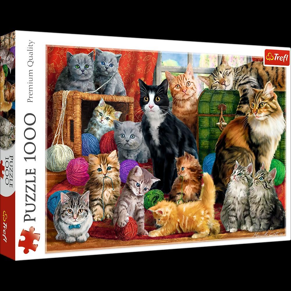 Trefl Puzzle 1000 Kocie spotkanie 341048 (5900511105551) puzle, puzzle