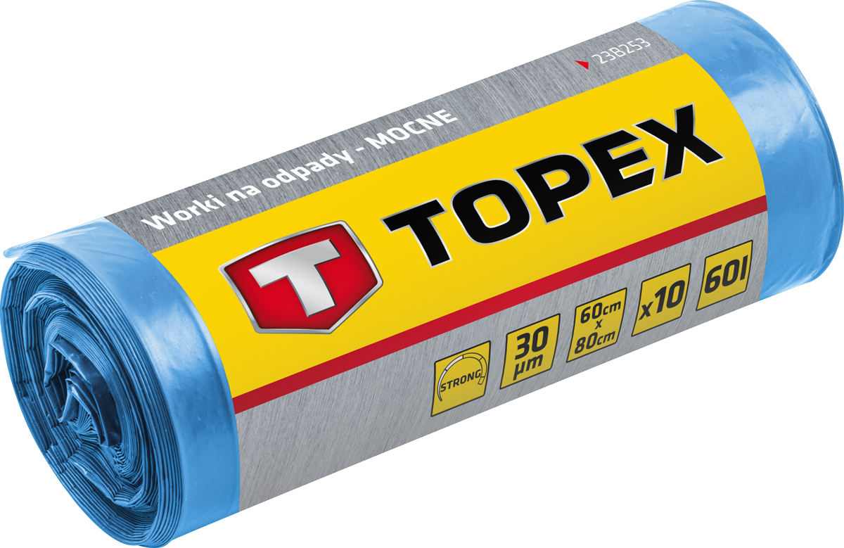 Topex Worki na odpady 240L niebieskie 10szt. (23B259) 23B259 (5902062009029) atkritumu tvertne