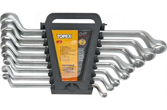 Topex Set of ring wrenches bent 6-22mm 8 pcs. (35D856)