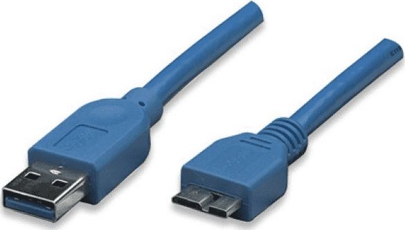 Techly USB3.0 Kabel Stecker Typ A-Stecker Micro B, 2m blau USB kabelis