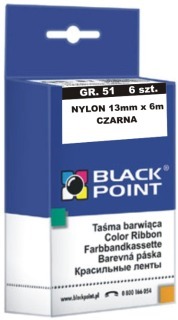 Ribbon Black Point KBPGR51CZ | Black | 6 pcs. | 51-13mm*6m