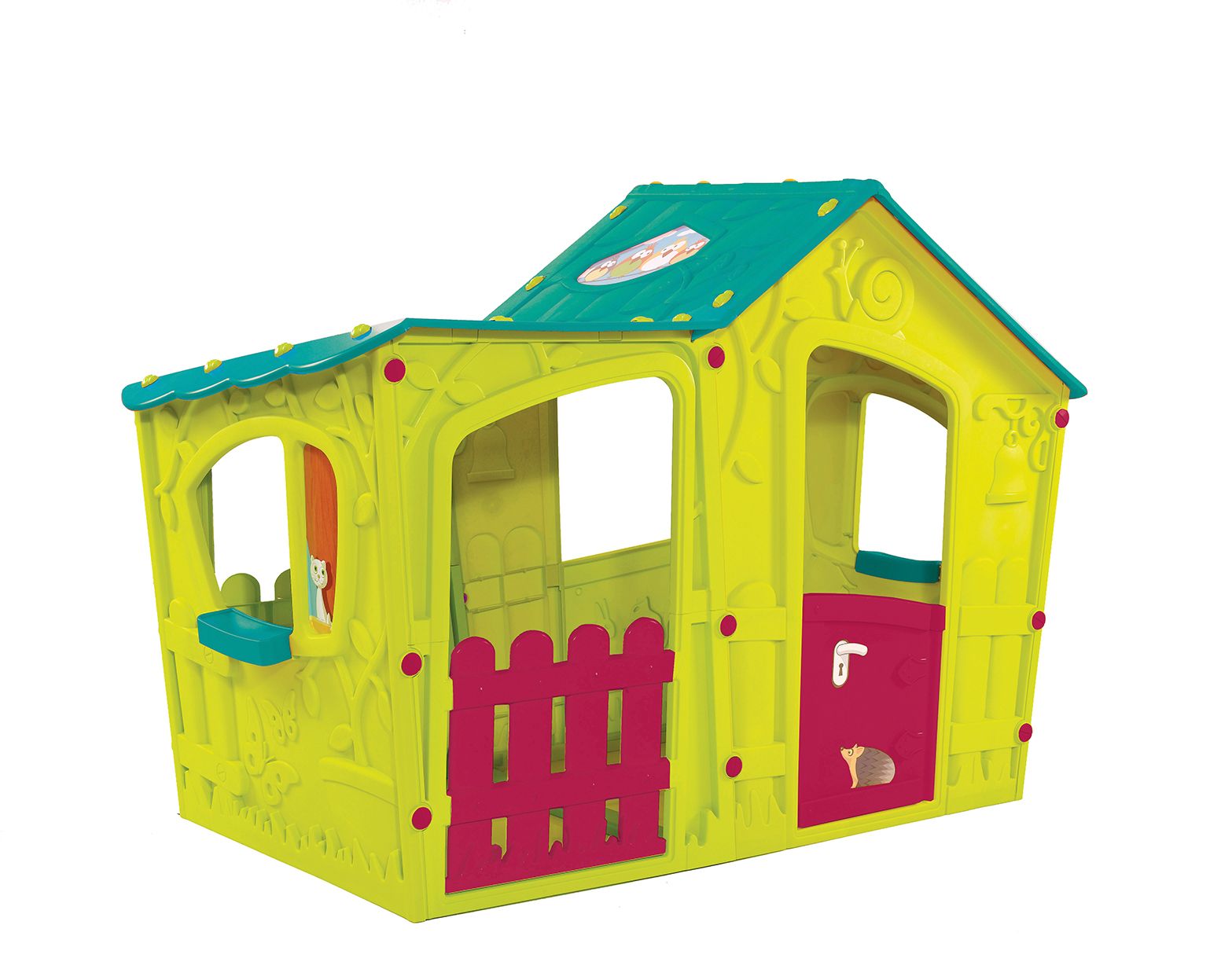 Keter Magic Villa bērnu rotaļu māja, zaļa/tirkīza 29190655732 Rotaļu mājas un slidkalniņi