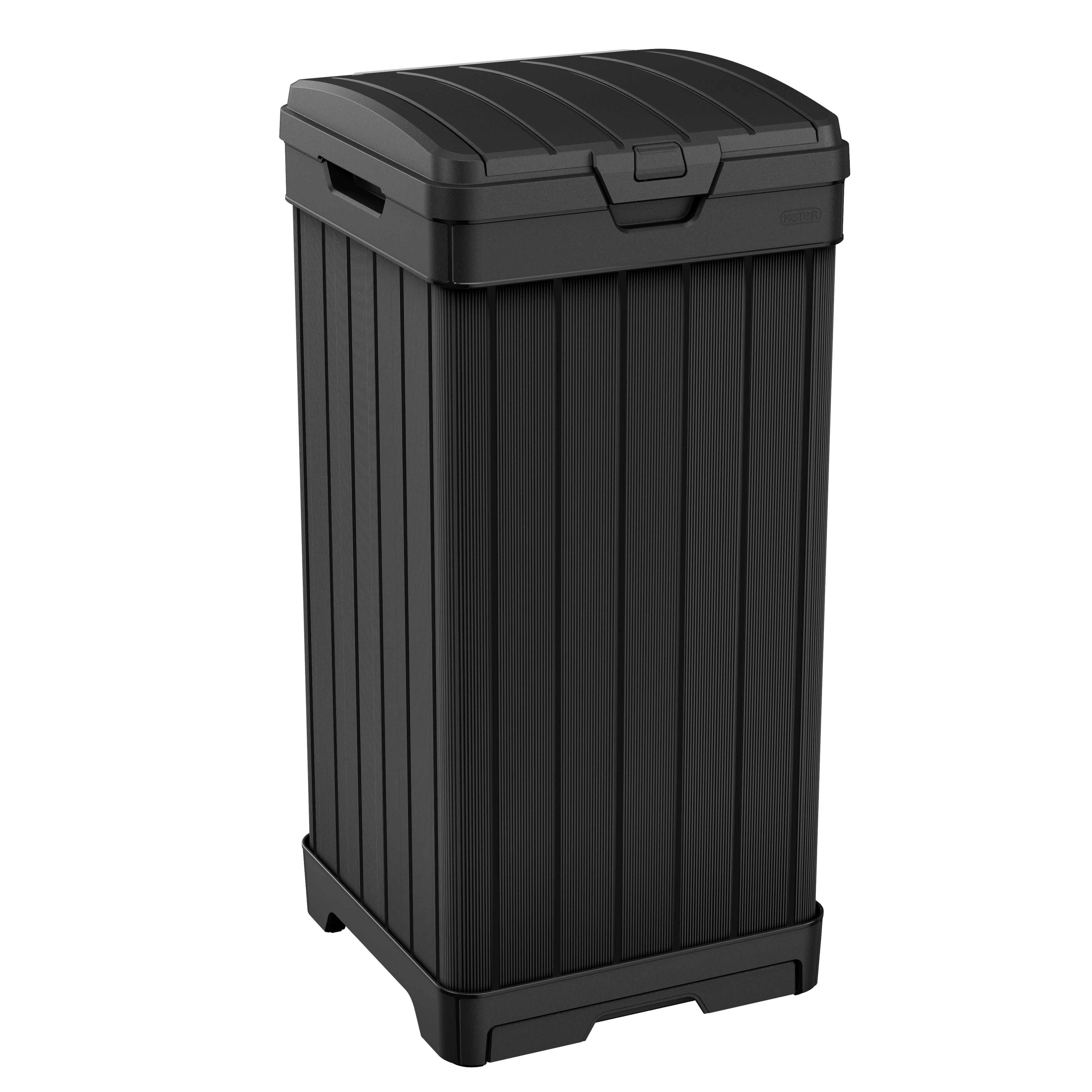 Keter Atkritumu tvertne Baltimore Refuse Bin 125L melna 29206192 Dārza mēbeles