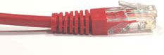 Netrack patch cable RJ45, snagless boot, Cat 5e UTP, 3m red kabelis, vads