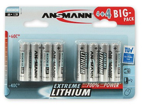 Ansmann 4+4 Ansmann Extreme Lithium AA Mignon LR 6 Big Pack (1512-0012) Baterija