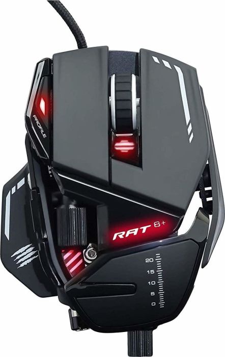 MadCatz R.A.T. 8+ Black Optical Gaming Mouse Datora pele
