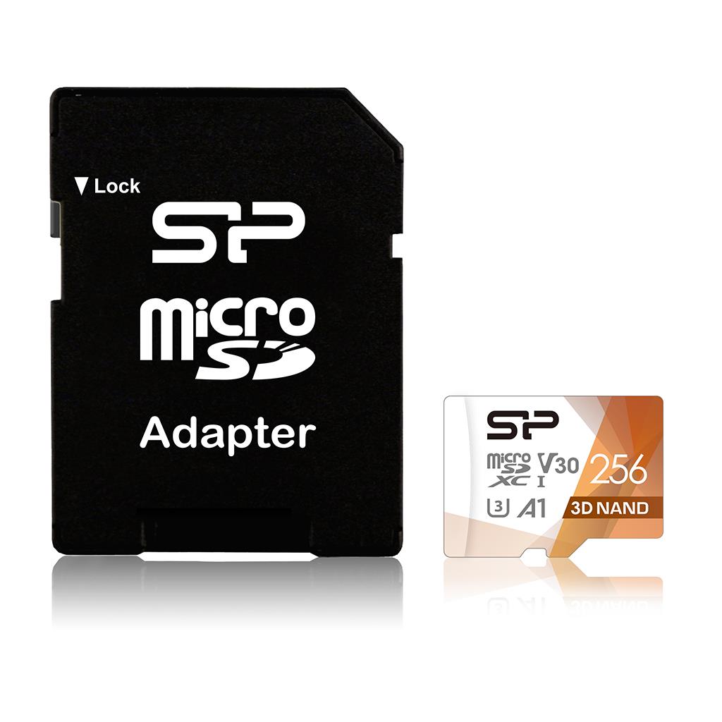 Silicon Power memory card Superior Pro Micro SDXC 256GB UHS-I U3 V30 +adapter atmiņas karte