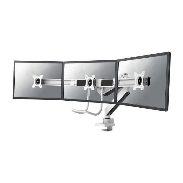 NeoMounts Full Motion DualDesk Mnt - Wht at screen desk mount,  8717371447519