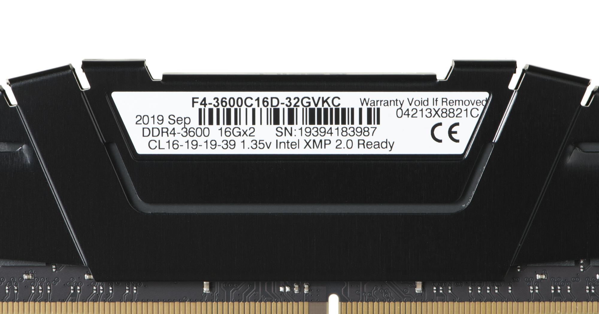 G.Skill Ripjaws V DDR4 DIMM 2x16GB 3600MHz CL16 (F4-3600C16D-32GVKC) operatīvā atmiņa