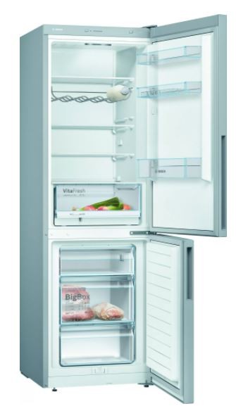 Bosch Serie 4 KGV36VLEA Ledusskapis Brīvi stāvošs 308 L E Stainless steel Ledusskapis