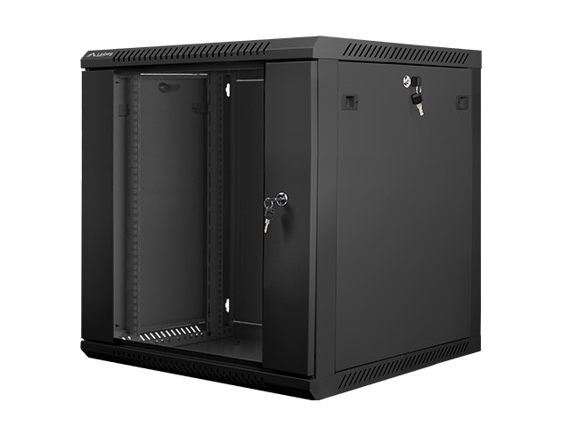 Wall-Mounted Rack 19''   12U 600X600mm black Serveru aksesuāri