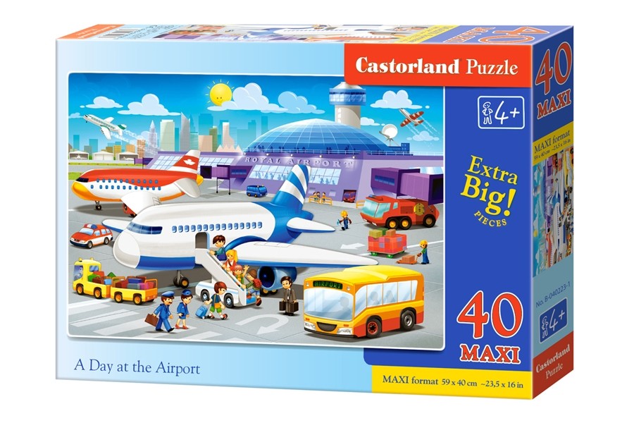 Castor Day at the airport, 40 items puzle, puzzle