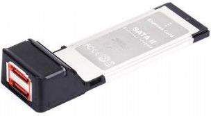 Kontroler Gembird ExpressCard for eSATA II x2 porty (PCMCIAX-ESATA22) karte