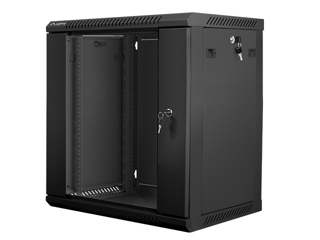 Wall-Mounted Rack 19''   12U 600X450mm black Serveru aksesuāri