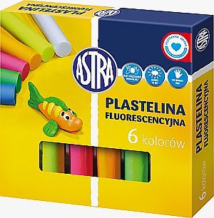 Astra Plastelina 6 kolorow fluorescencyjna WIKR-052706 (5900263030323) materiāli konstruktoriem