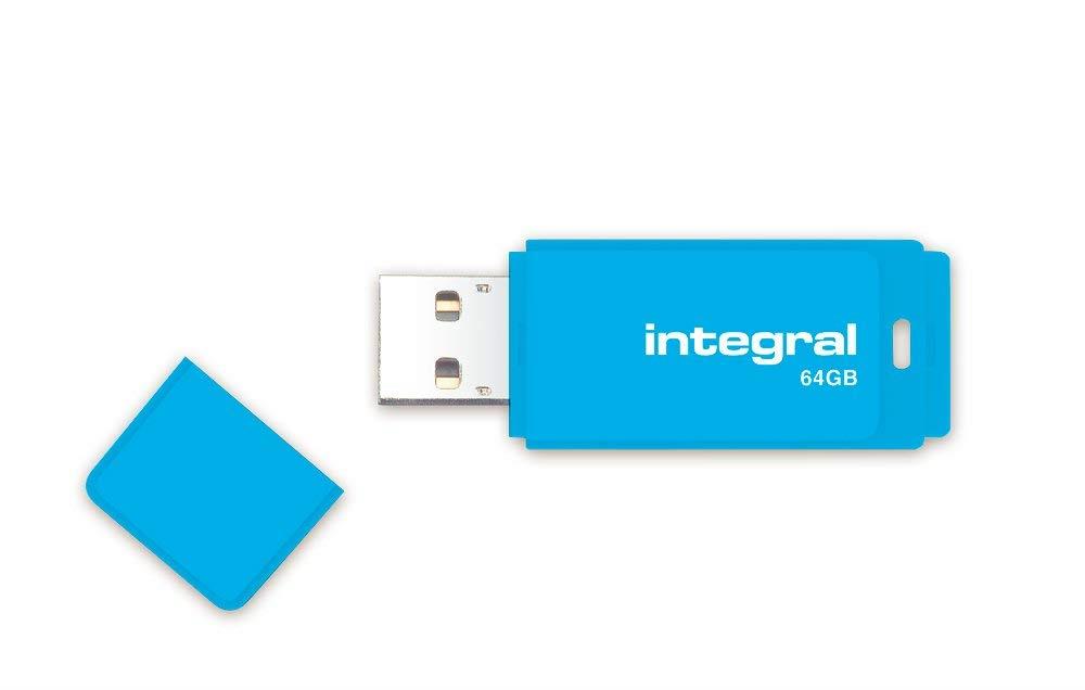 Integral USB Flash Drive Neon 64GB USB 2.0 - Blue USB Flash atmiņa