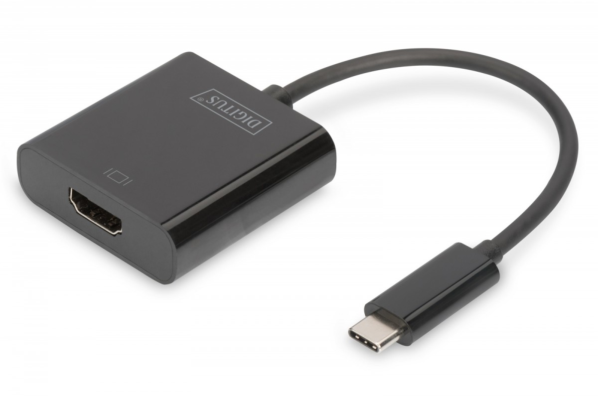 Digitus Graphic Adapter HDMI 4K 30Hz UHD to USB 3.1 Type C, with audio, black, 15cm adapteris