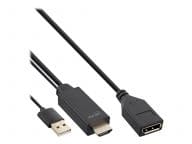 HDMI M to DisplayPort F Converter Cable - Videokabel - HDMI, USB (nur Strom) adapteris