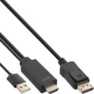 Inline HDMI to DisplayPort Converter Cable - Videokabel - HDMI, USB (nur Strom) adapteris