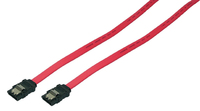 LogiLink S-ATA Cable with latch, 2x male, red, 0,30M kabelis datoram