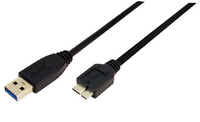 LogiLink USB-A - micro-B 0.6 m Black ( CU0037 ) USB kabelis