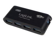 USB 3.0 4x 5000 Mbit/s Schwarz (UA0170) datortīklu aksesuārs