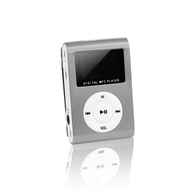 Setty MP3 Super Kompakts Atskaņotājs ar LCD ekrānu un microSD kartes slotu + Austiņas Pelēks MP3 atskaņotājs