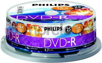 Philips DM4S6B25F 25pc 4.7 GB/120 min 16 x DVD-R matricas