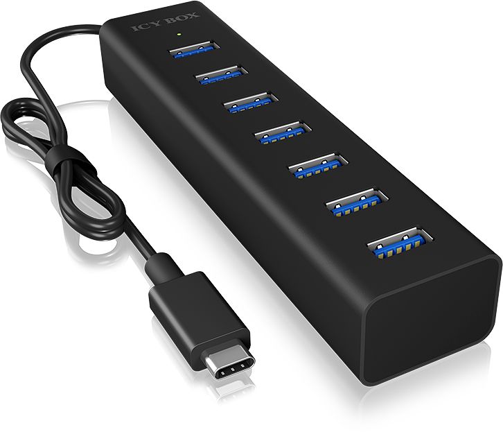 Hub  7-Port IcyBox USB 3.0 IB-HUB1700-C3 USB 3.0 Type-C (b) retail USB centrmezgli