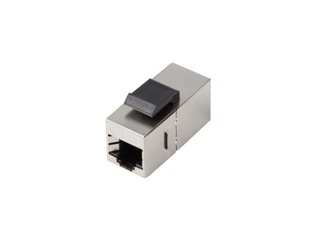 Feed-thru keystone connector RJ45 - RJ45 FTP cat.5e to the assembly box, network connector