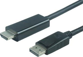 Kabel PremiumCord DisplayPort - HDMI 2m czarny (kportadk04-02) kabelis video, audio