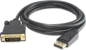 Kabel PremiumCord DisplayPort - DVI-D 1m czarny (kportadk02-01) kabelis video, audio
