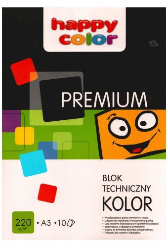 Happy Color Blok techniczny Premium A3 10k kolorowy 220g WIKR-0985744 (5905130107061)