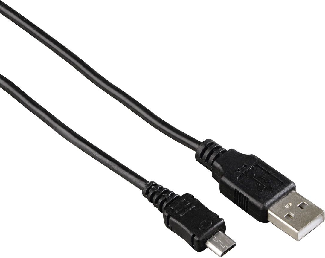 Hama USB-A - microUSB USB cable 0.6 m Black (001736720000) USB kabelis