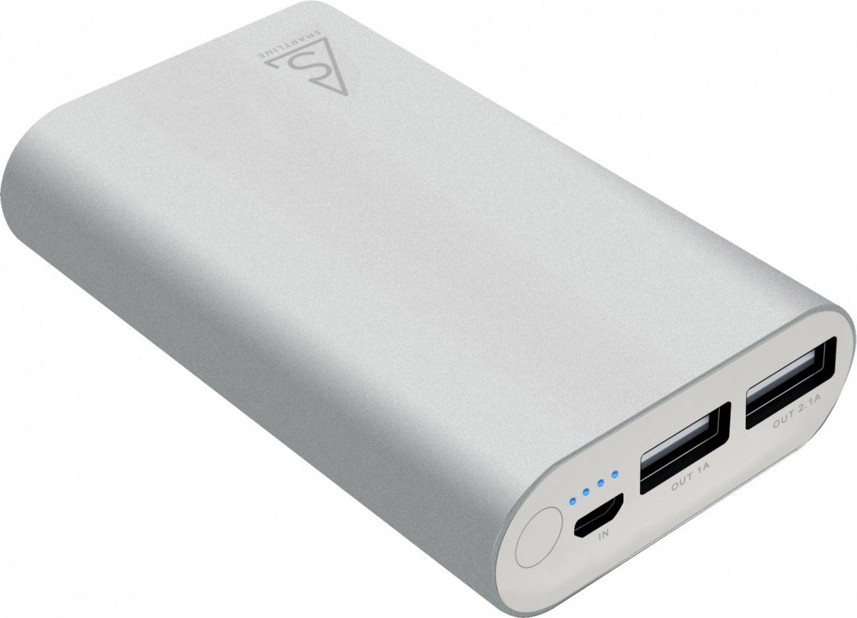 Powerbank Holdit Smartline 7500mAh Srebrny 613374 (7330985133749) Powerbank, mobilā uzlādes iekārta